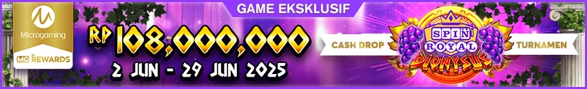 Turnamen & Cashdrop Spin Royal Dionysus